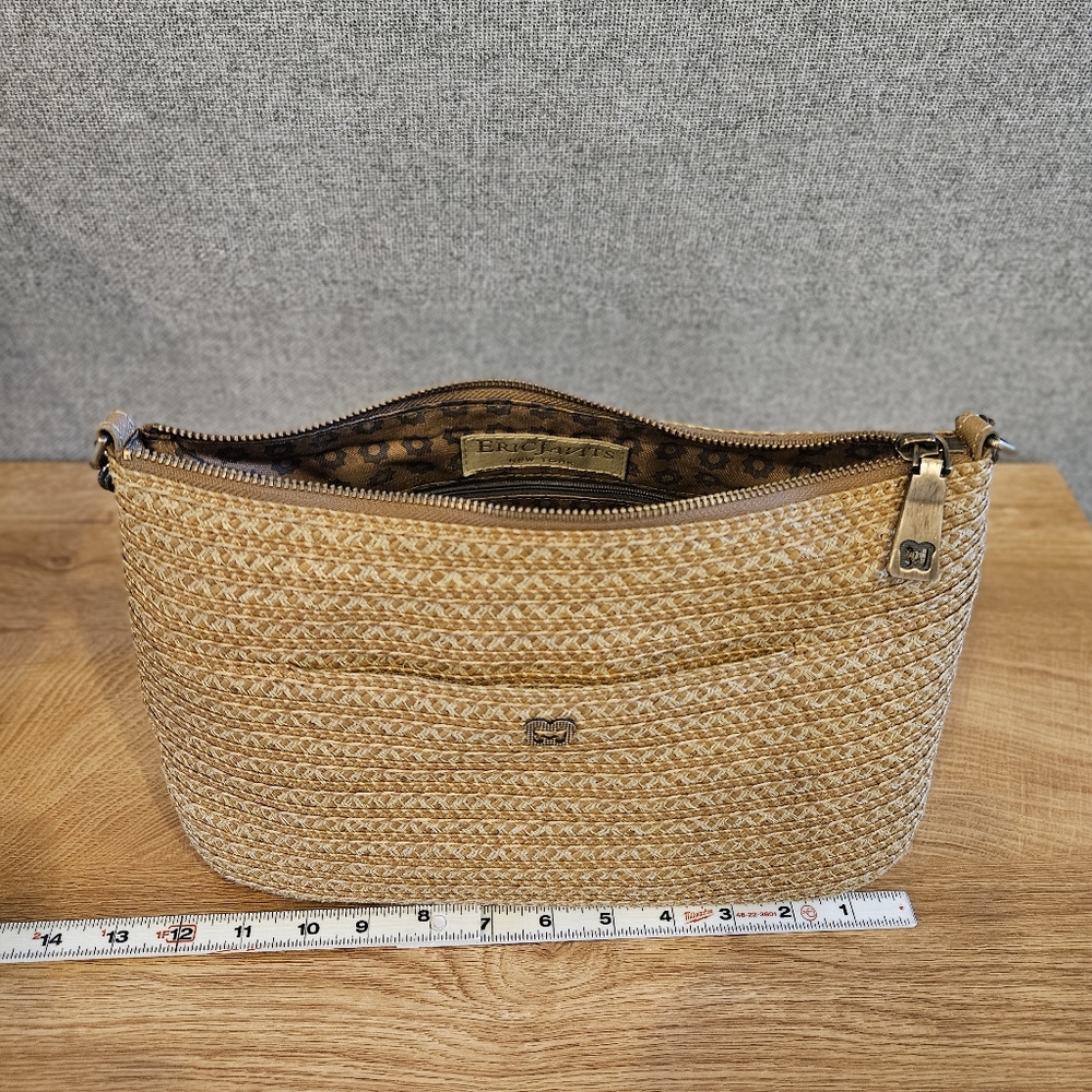 Eric Javits New York Powchky Woven Straw Tan Shoulder Bag - Picture 13 of 15